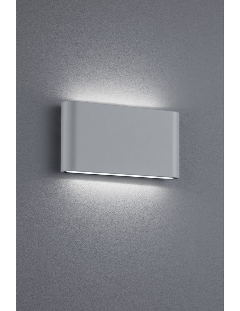Applique Rettangolare Thames II Led Doppia Emissione IP54 Alluminio L17 cm Trio Lighting - Samnite