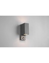 Applique Squadrata Esterno Doppia Emissione Sensore Movimento Roya Antracite IP44 Trio Lighting - Samnite