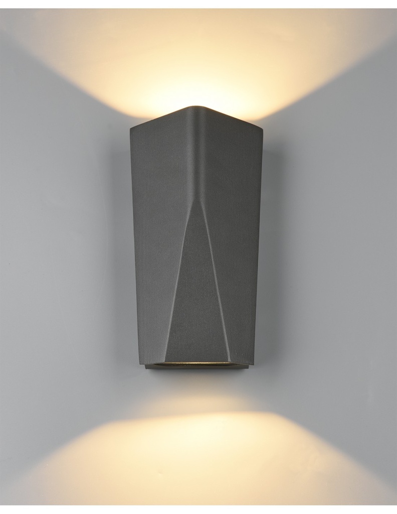 Applique Tay Led IP65 Antracite Doppia Luce Trio Lighting - Samnite