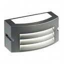 Applique in alluminio pressofuso con diffusore opalino - Luce calda - 10W - 840 lumen - IP54 grafite - Samnite
