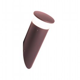 Applique in alluminio pressofuso. Diffusore in termoplastico opalino. 9W. 920 lumen. Luce naturale. 21 LED SMD 2835. IP65. caffe' - Samnite