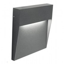 Applique quadrata in alluminio pressofuso con diffusore satinato grafite - Samnite
