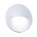 Applique tonda in alluminio pressofuso con diffusore satinato bianco - Samnite