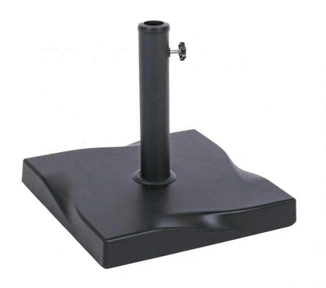 Base ombrellone quadrato cemento nero Salonicco kg 25 - Samnite