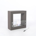Biocamino design  da terra bioetanolo grigio cromo cm 60 x 2 h 60 - Samnite