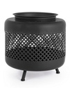 Braciere arredo giardino metallo nero Efesto - Samnite