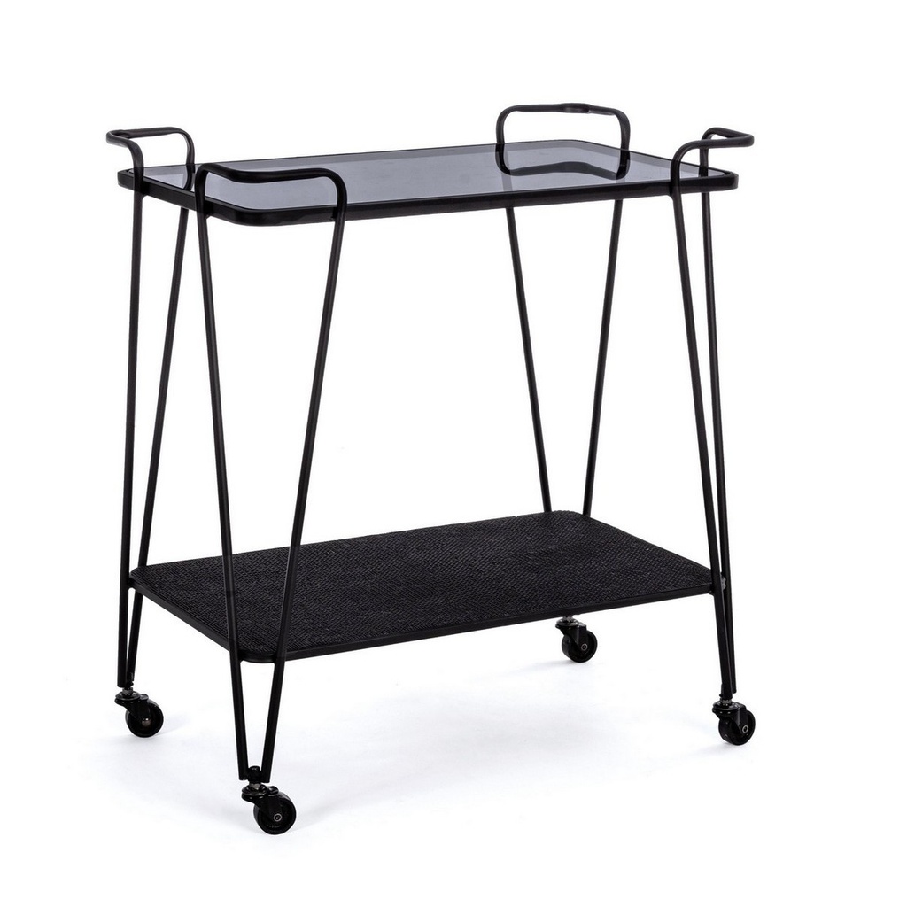 Carrello Zaira in metallo nero - Samnite