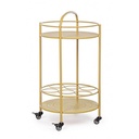 Carrello per bottiglie in acciaio Giallo Ocra - Samnite