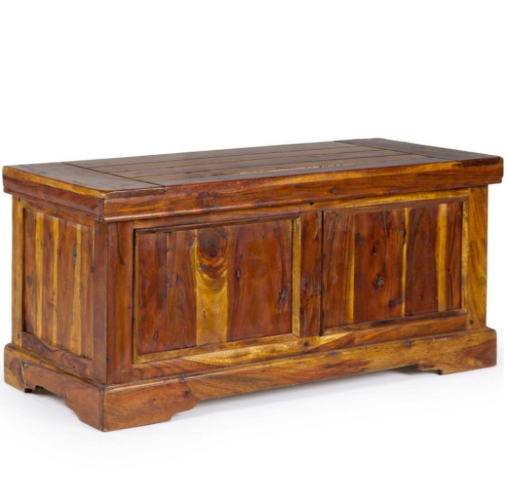 Cassapanca apribile da interno Legno D'Acacia cm 100 - Samnite