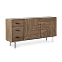 Credenza 2 ante 3 cassetti in legno Darsey - Samnite