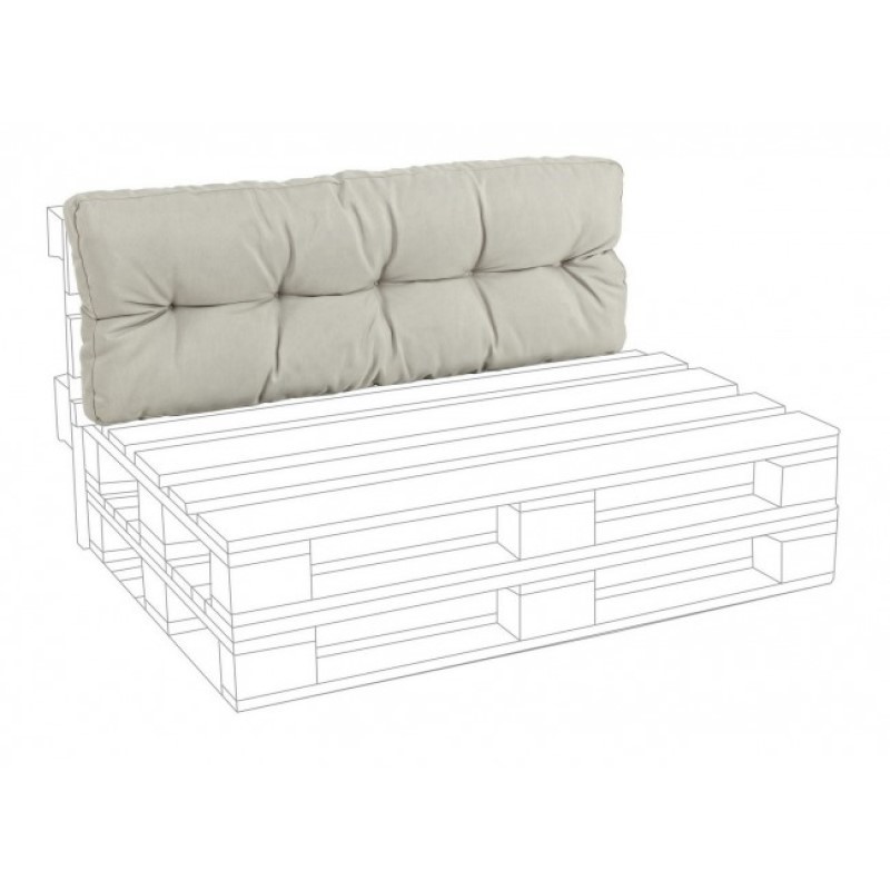 Cuscino in tessuto beige schienale pallet Poly - Samnite
