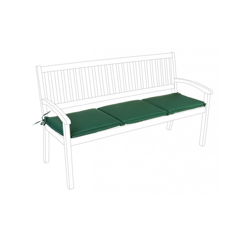 Cuscino per panca tre posti Verde Scuro POLY180 153x48x h3 cm - Samnite