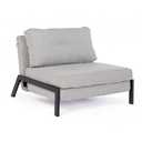 Divano letto salvaspazio un posto in tessuto Beige HAYDEN 95x96x h79 cm - Samnite