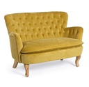 Divano vintage 2 posti Orlins Senape 114x69x79h cm - Samnite