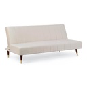 Divano-Letto Alma 3 posti Beige  effetto velluto 180x88x82h cm - Samnite