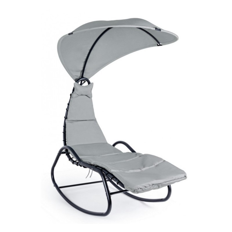 Dondolo Chaise Longue da esterno Baffin Antracite - Samnite