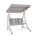 Dondolo in acciaio due posti Avorio GRELY 145x120x h185 cm - Samnite