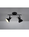 Faretto Gina Nero Opaco 2 Spot L36 cm Trio Lighting - Samnite