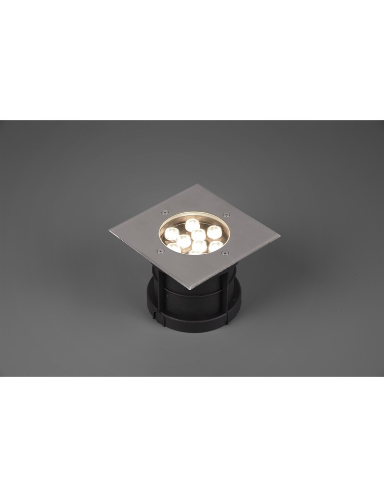 Faretto Led Da Incasso Calpestabile IP65 Nichel Belaja 16x16 cm Trio Lighting - Samnite