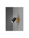 Faretto Marley Base Oro Con Spot Cilindrico Nero Orientabile Trio Lighting - Samnite