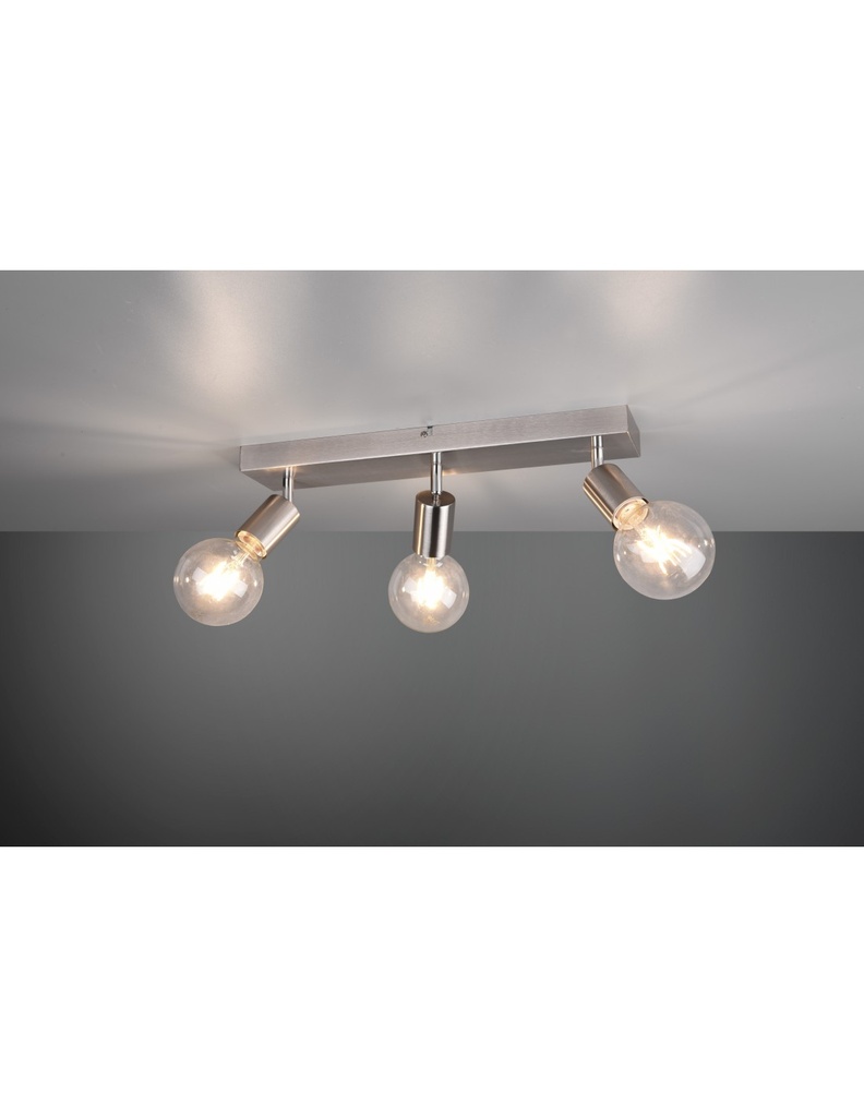 Faretto Spot 3xE27 Vannes Nichel L44 cm Trio Lighting - Samnite