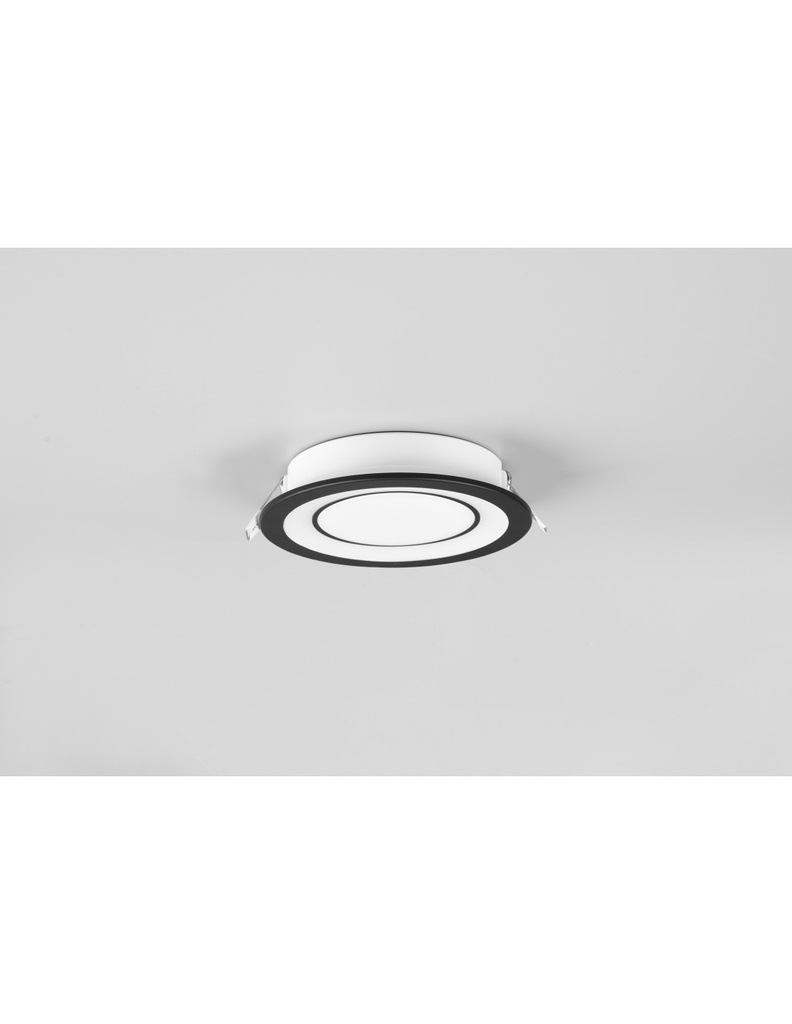 Faretto da Incasso Core Nero Led 10w 3000k Ø14 cm Trio Lighting - Samnite