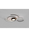Lampada Circolare Soffitto Parete Moderna Led Dimmer Jive Nero Trio Lighting - Samnite