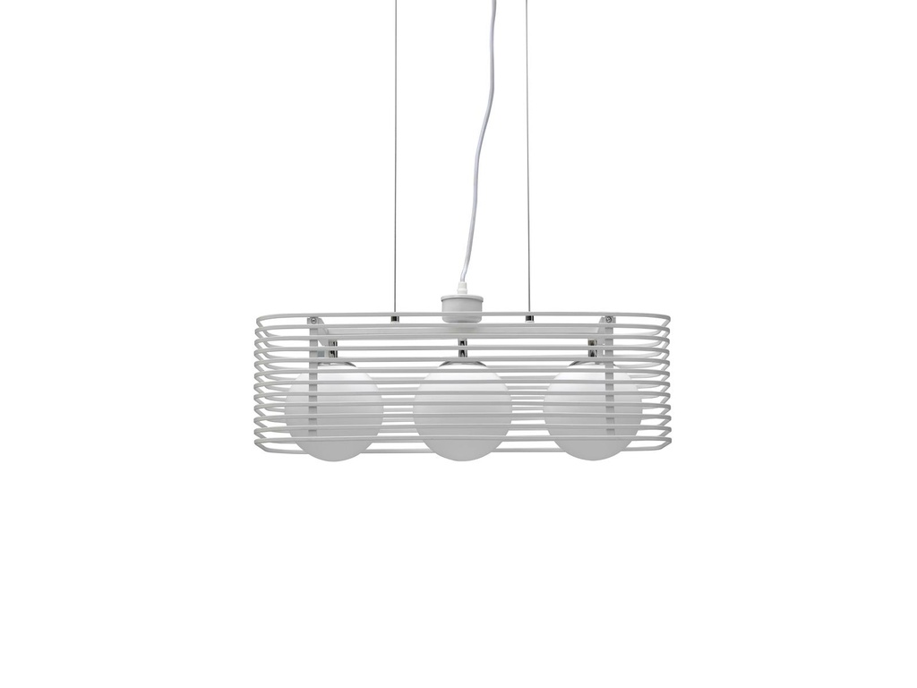 Lampada a sospensione bianco 25 cm x 60 cm H. 120 cm - Samnite