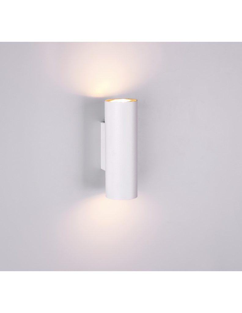 Lampada da Parete Cilindro Bianco Marley Doppia Luce Sopra e Sotto Trio Lighting - Samnite
