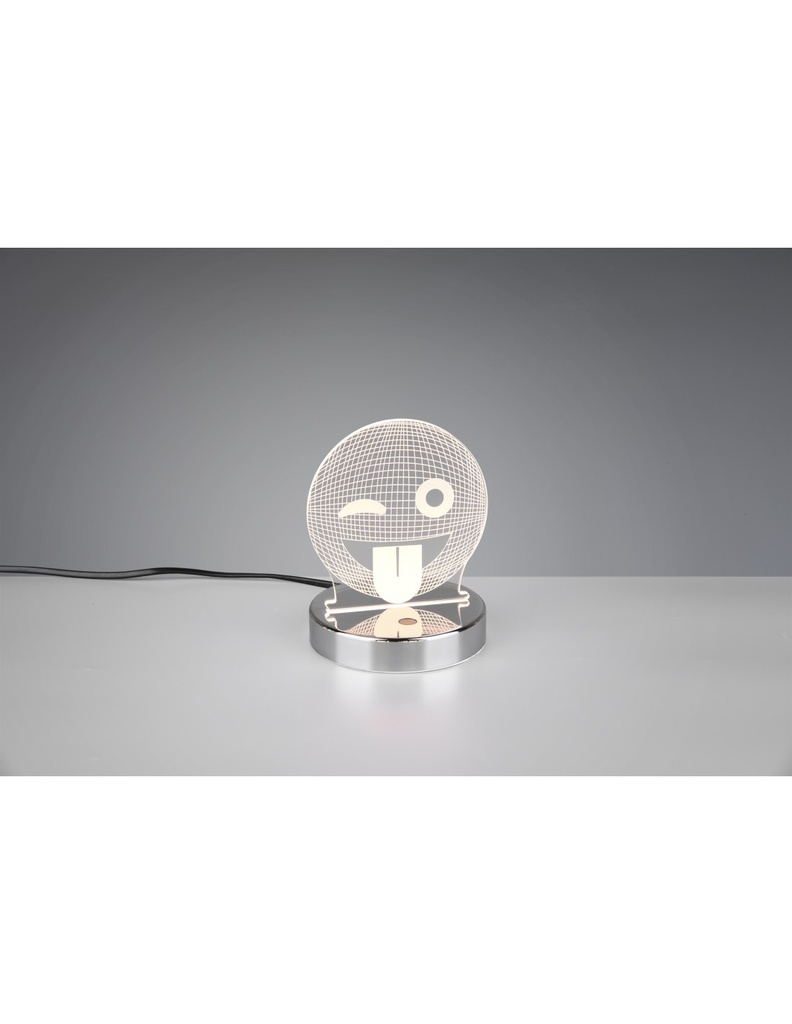 Lampada da Tavolo Smiley Led Dimmerabile RGB H15 cm Trio Lighting - Samnite