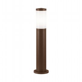 Lampada da esterno in alluminio pressofuso con diffusore opalino - Altezza max 180mm, Diametro max 60mm, IP65 corten - Samnite