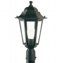 Lampada da esterno in alluminio pressofuso con diffusori in vetro trasparente nero - Samnite