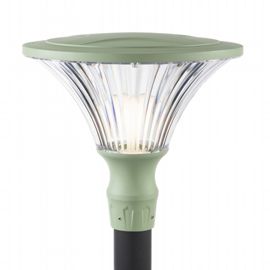 Lampada da esterno in alluminio pressofuso con luce diretta e diffusore trasparente - 50W salvia - Samnite