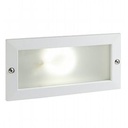 Lampada da incasso in alluminio pressofuso con diffusore in vetro satinato bianco - Samnite