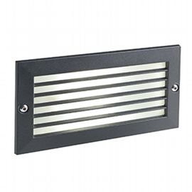 Lampada da incasso in alluminio pressofuso con diffusore in vetro satinato nero - Samnite