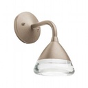 Lampada da parete in alluminio pressofuso, diffusore in acrilico, 20W, 1800 lumen, luce calda tortora - Samnite