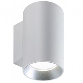 Lampada da parete in alluminio pressofuso, diffusori in vetro trasparente, 20W, 2120 lumen, luce calda bianco - Samnite
