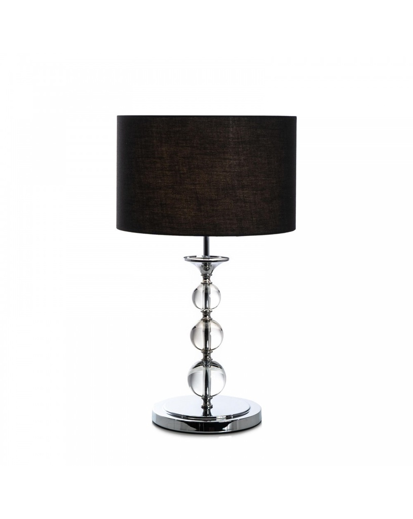 Lampada da tavolo Giuditta in tessuto e metallo nero STS - Samnite