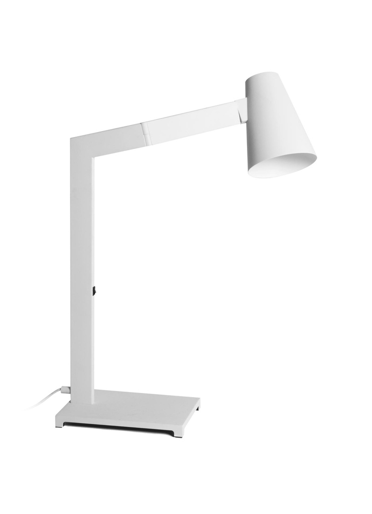Lampada da tavolo con paralume in metallo bianco 415x60,5h cm - Samnite