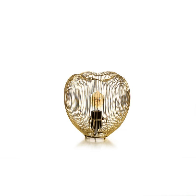 Lampada da tavolo stile moderno  ottone lucido cm 25 h - Samnite