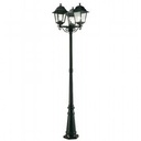 Lampada da terra in alluminio pressofuso con diffusori in vetro trasparente - Altezza max 210mm - 3 lampade da 100W - IP43 nero - Samnite