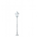 Lampada da terra in alluminio pressofuso con diffusori in vetro trasparente biancoargento - Samnite