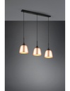Lampadario Lineare 3 Pendel Sospesi Ottone Chiron Trio Lighting - Samnite