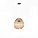 Lampadario moderno metallo ottone lucido cm 35 - Samnite