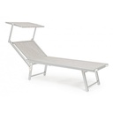 Lettino OCEAN pieghevole in alluminio di colore grigio - Samnite