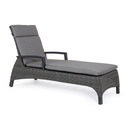 Lettino con cuscini Britton antracite  cm 205 - Samnite