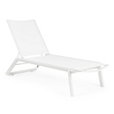 Lettino in alluminio Cruise con ruote bianco - Samnite