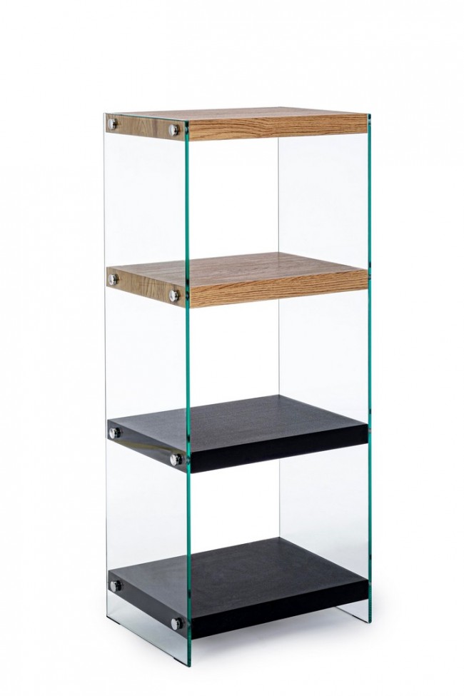 Libreria 4P Line Wood Nero   - Samnite