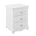Mobile cassettiera 3 cassetti legno bianco Blanc cm 40 x 34 x 63,5 - Samnite