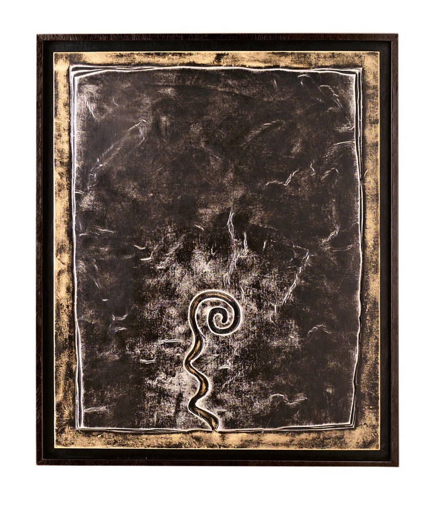 Olio su tela multicolar e telaio in legno 100x120 cm - Samnite